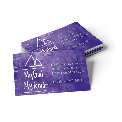 Children's Pass Along Scripture Cards - God is My Rock, Pack of 25
