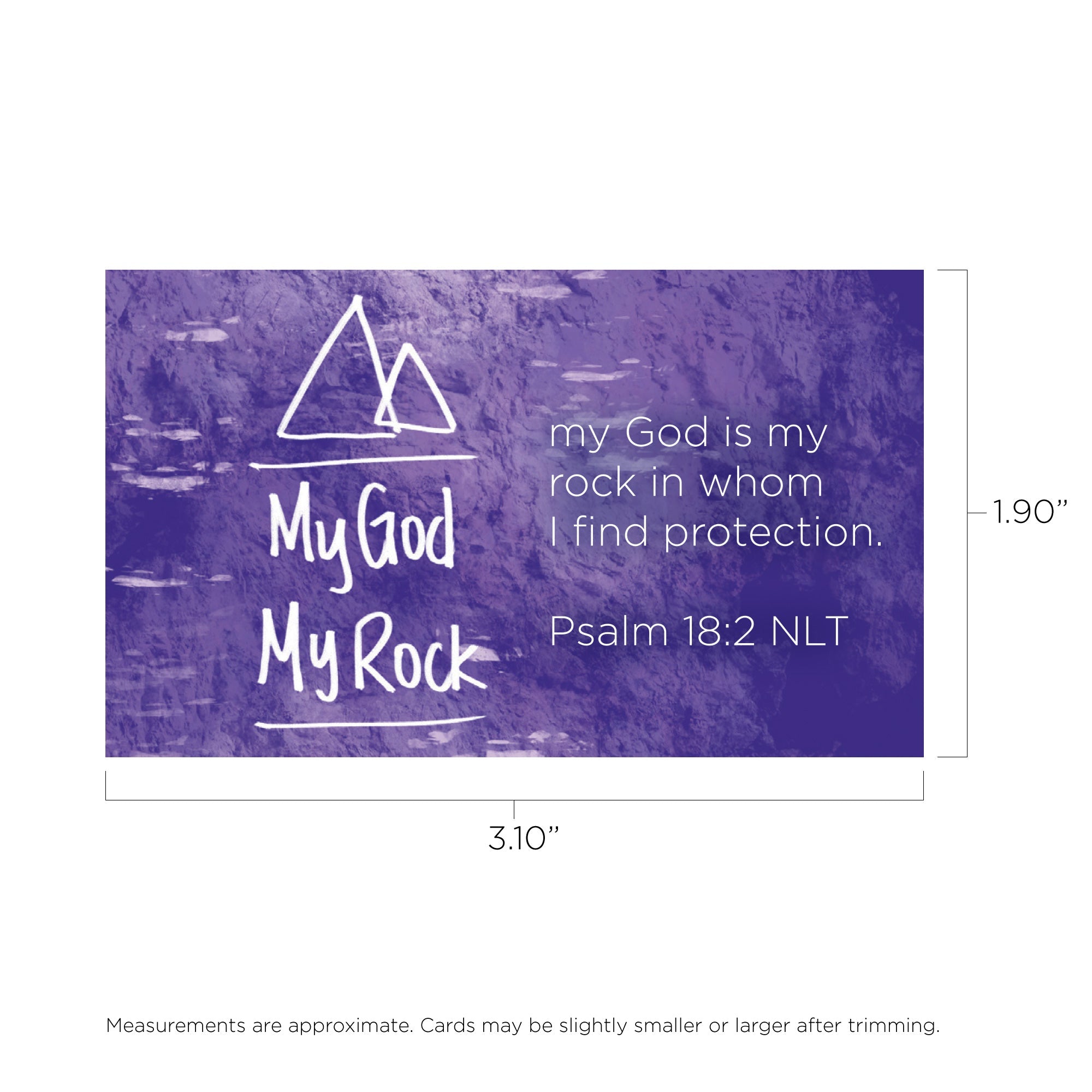 Children's Pass Along Scripture Cards - God is My Rock, Pack of 25