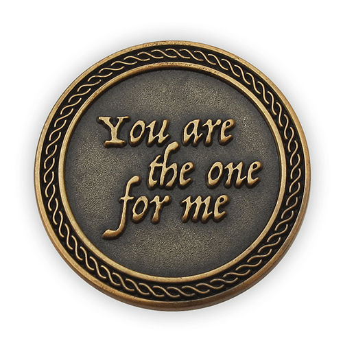 You Are The One For Me Romantic Love Expression Antique Gold Plated Coins