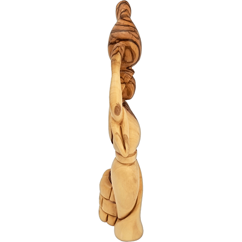 Holy Land Olive Wood Statue - Woman at the Well, 9"
