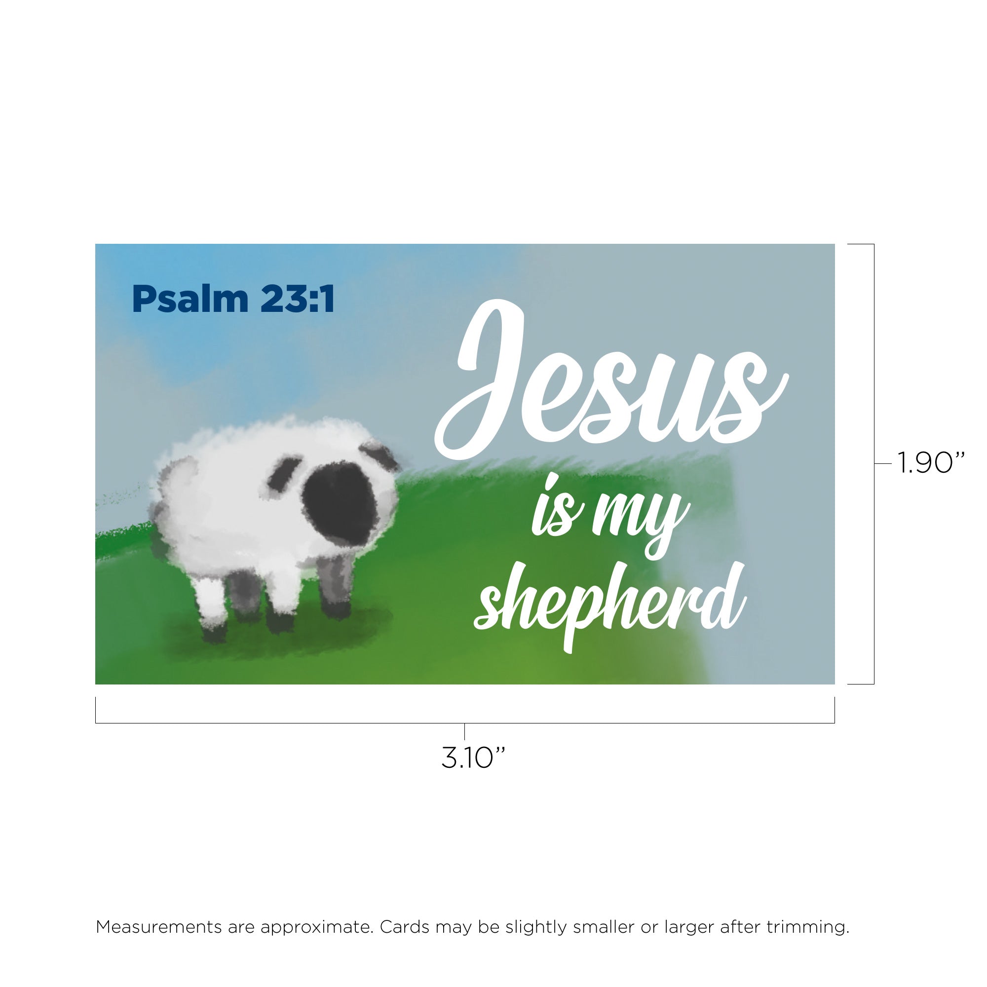 Children and Youth, Pass Along Scripture Cards, Jesus is my Shepherd, Psalm 23:1 Pack of 25