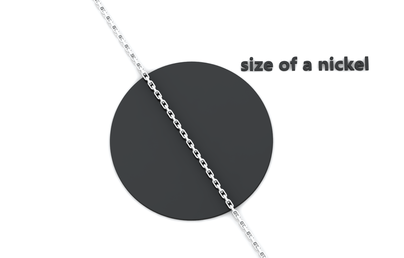 Cable Medium (1.5mm) Sterling Silver Chain, 16", 18", 20", 24", 30"