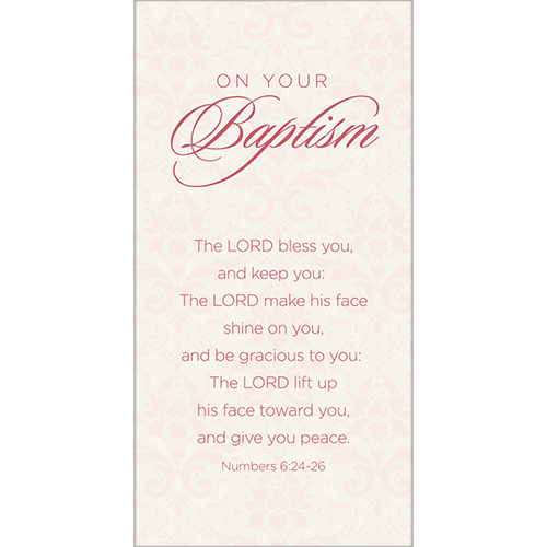 Girls Baptism - Medium Deluxe Comfort Cross in Gift Box prayer card
