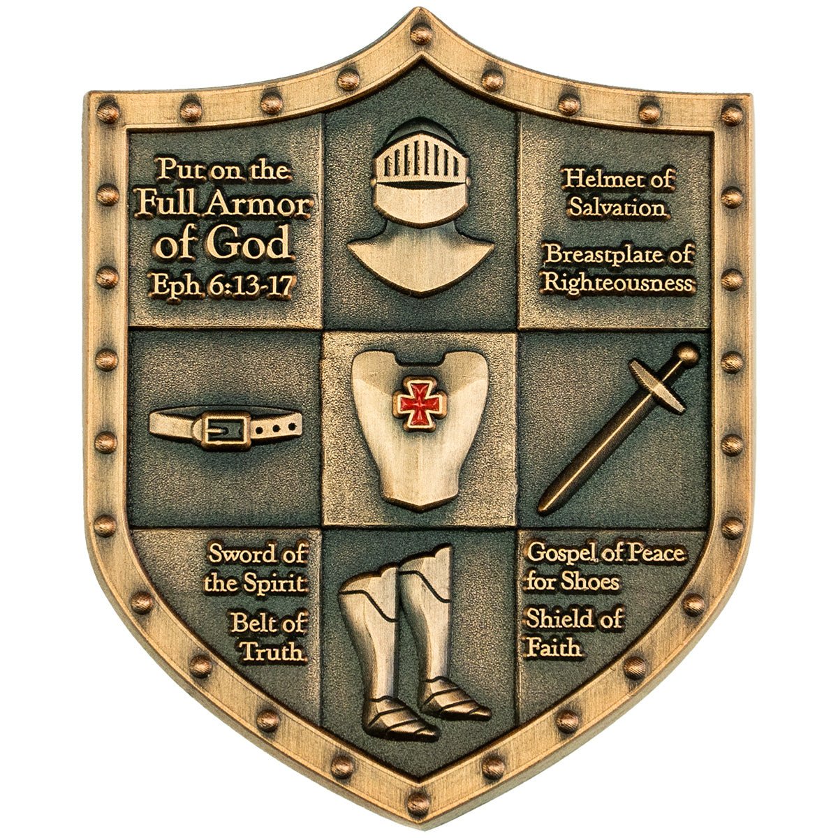 Back of Armor of God Shield Coin