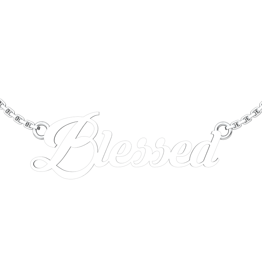 Blessed sterling silver pendent with an 18 inch chain 