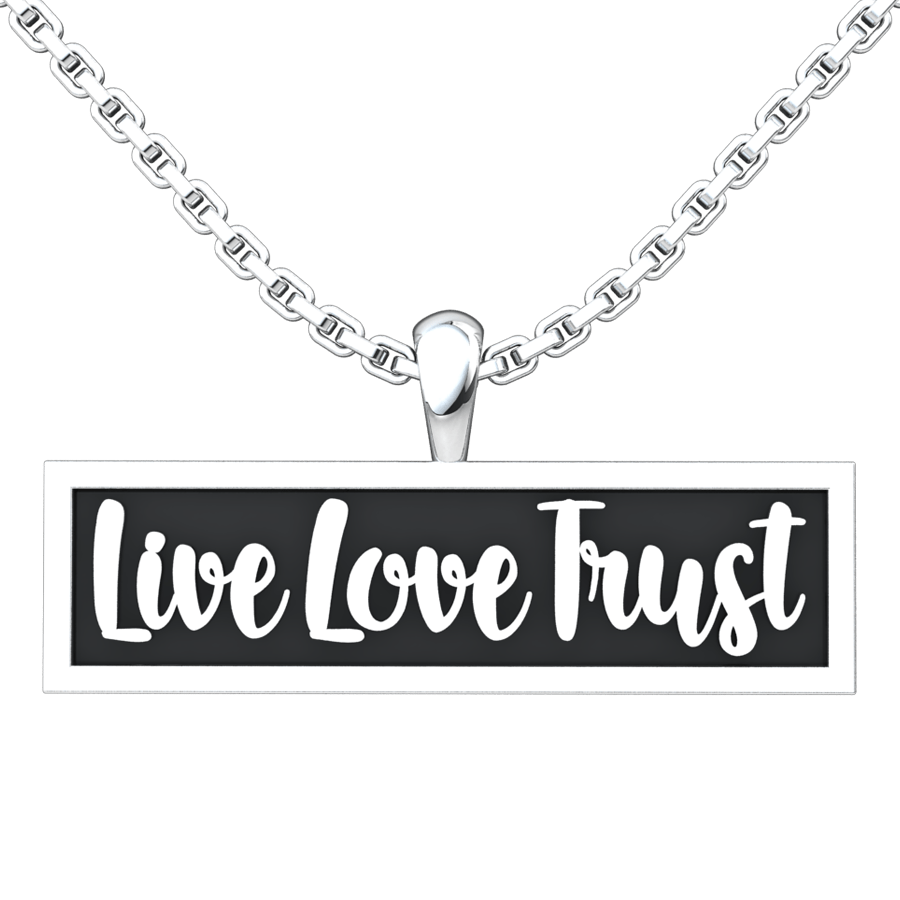  Live Love Trust Sterling Silver Pendant with 18 inch chain