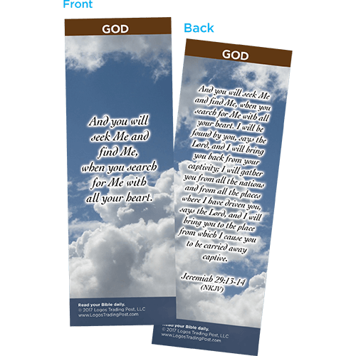 And You Will Seek Me and Find Me Bookmarks, Pack of 25 - Christian Bookmarks