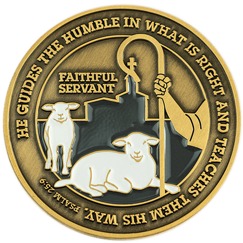Pastor Appreciation Antique Gold Plated Prayer Coin