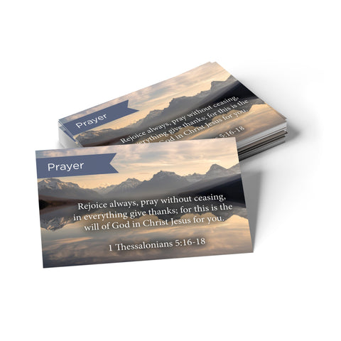 Pass Along Scripture Cards, Prayer, Rejoice, 1 Thes, 5:16-18, Pack 25