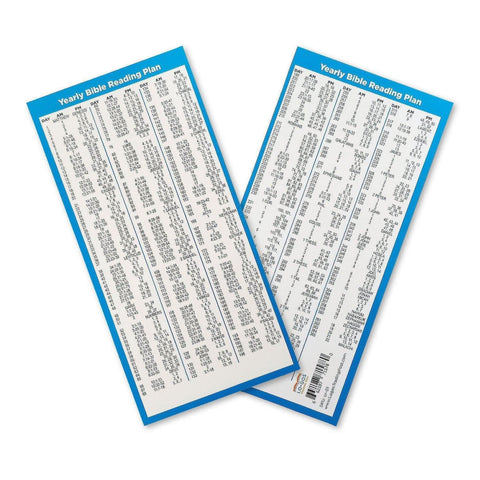One Year Bible Reading Plan Card - 6 Different Quantities