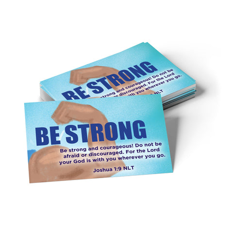 Children's Pass Along Scripture Cards - Be Strong, Pack of 25