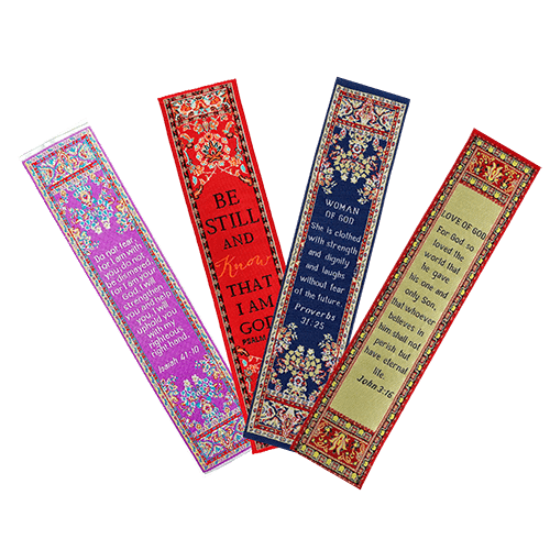 Grandmothers gift fabric bible verse bookmark assortment - all 4 scripture bookmarks