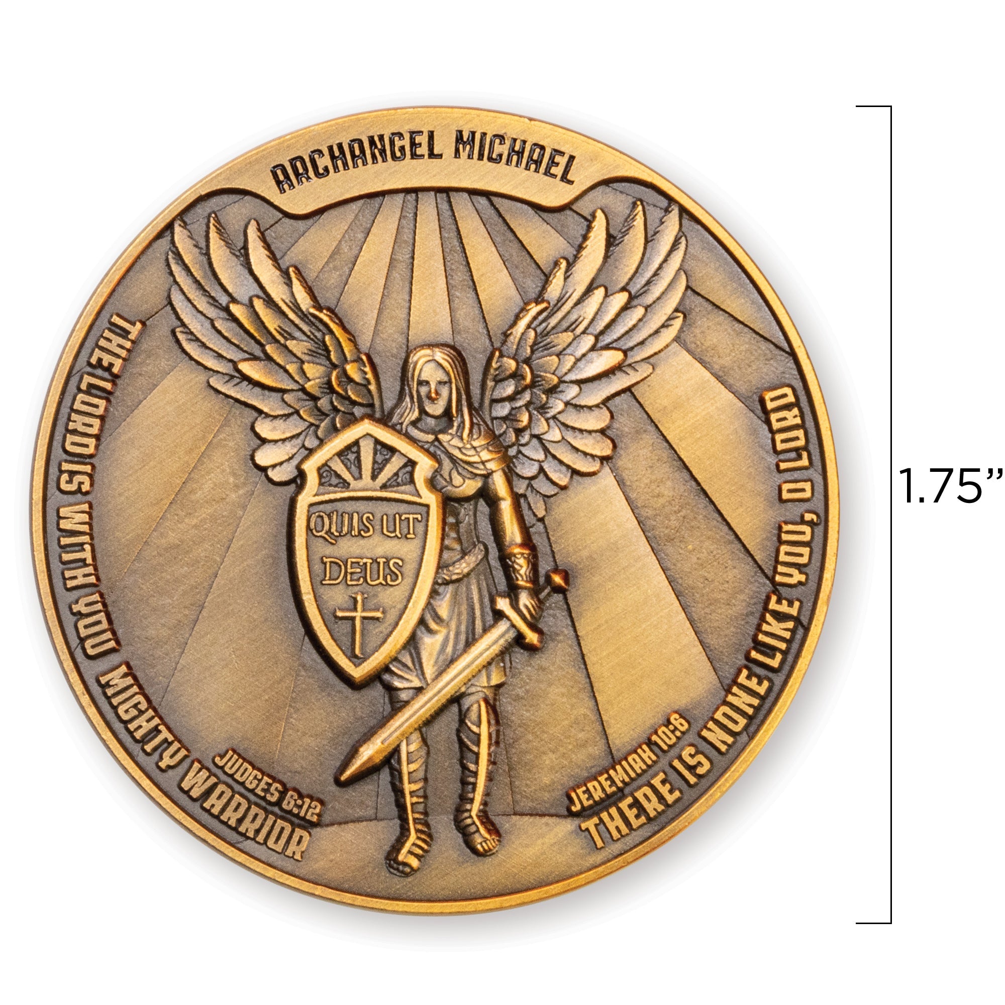 Archangel Saint Michael Challenge Coin, Quis Ut Deus