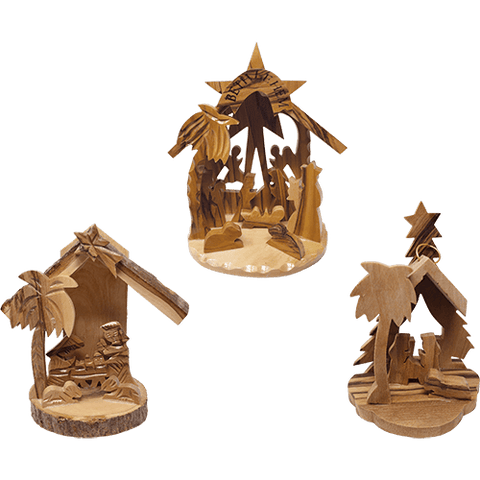 Holy Land 3D Nativity Scene Grotto Ornament - Value Pack of all 3