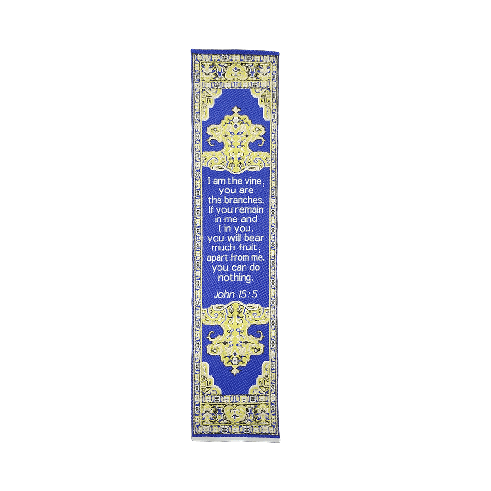 Fabric Bookmark Assortment #5 - 4 Woven Logos Bookmarks - Logos Trading Post, Christian Gift