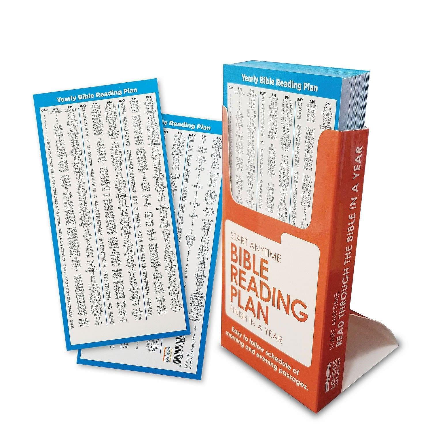 One Year Bible Reading Plan Card - 6 Different Quantities