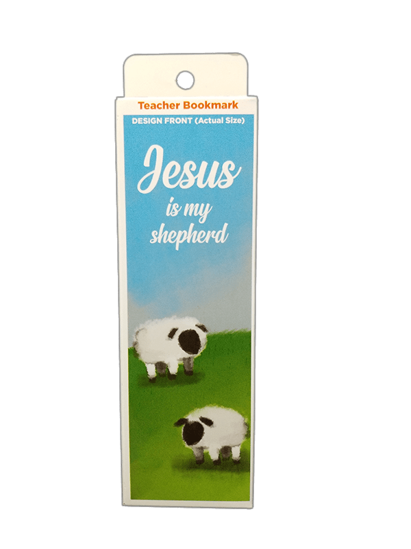 Children's Christian Bookmark, Jesus is My Shepherd, Psalm 23:2 - Pack of 25 - Logos Trading Post, Christian Gift