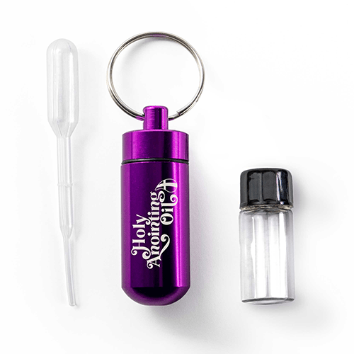 Logos Trading Post Anointing Oil Bottle Accessory Kit - Purple