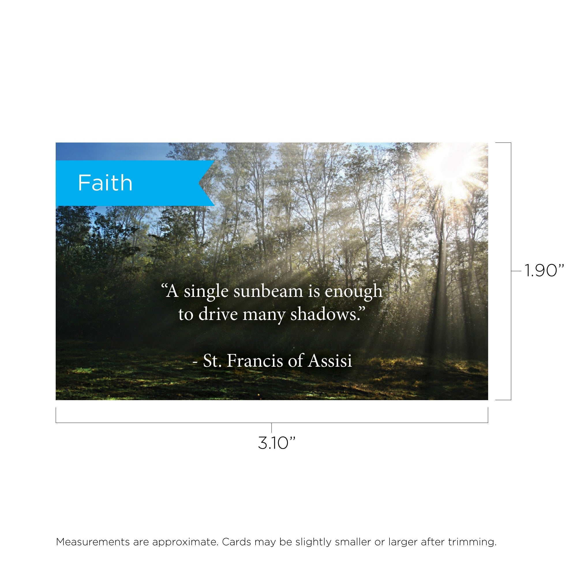 Faith, St. Francis, Pass Along Scripture Cards, Pack 25