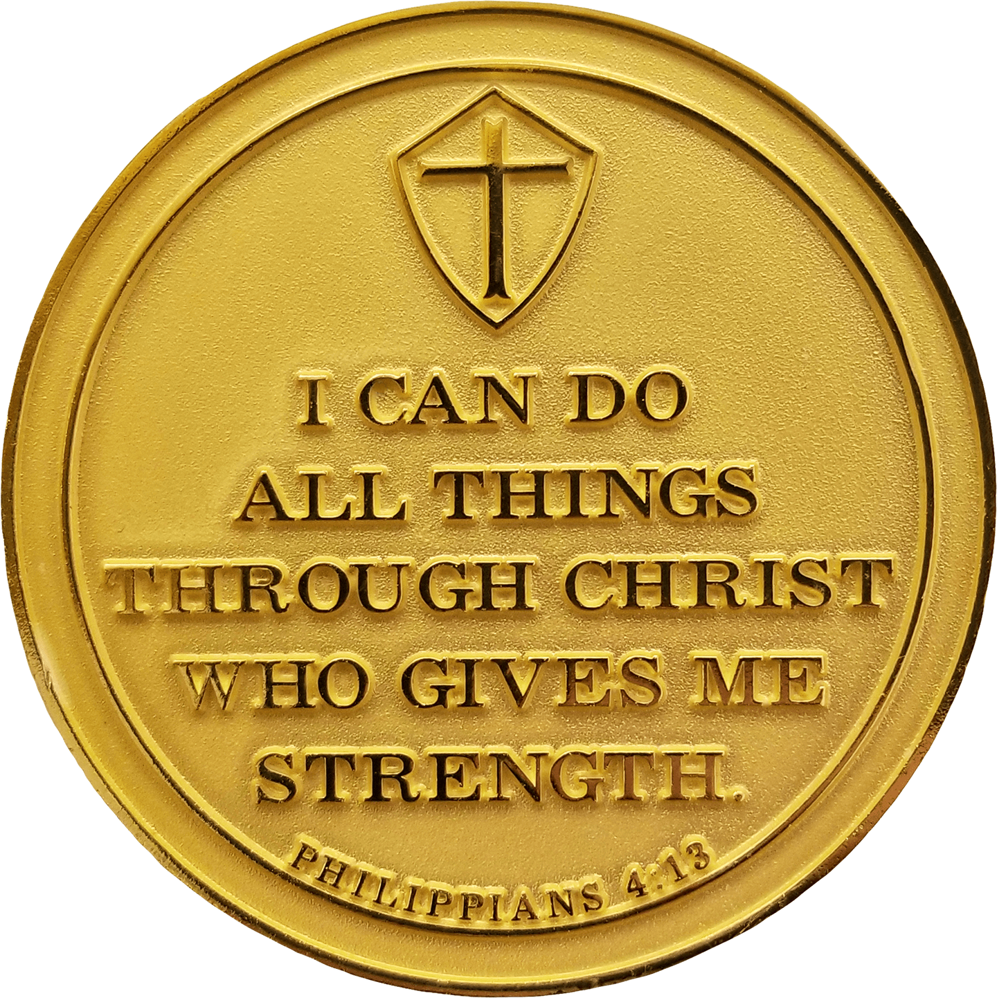  Back: "I can do all things through Christ who gives me strength. Philippians 4:13"