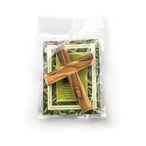 Olive Wood Cross Magnet with Hanging Hole