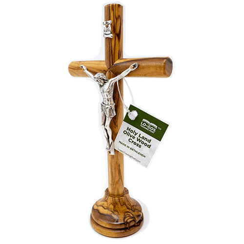 Saint Andrew Cross, Wooden Cross Necklace for Men & Women, Certified Holy  Land Olive Wood Orthodox Pendant Necklace from Bethlehem Israel, Christian  
