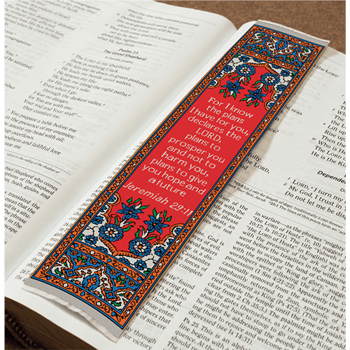 Divine Protection Woven Bookmark, Psalm 91:1-2, Silky Soft Fabric