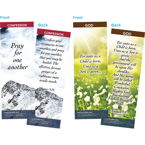 Bible Verse Bookmarks Variety Pack of 60 - Assortment 5