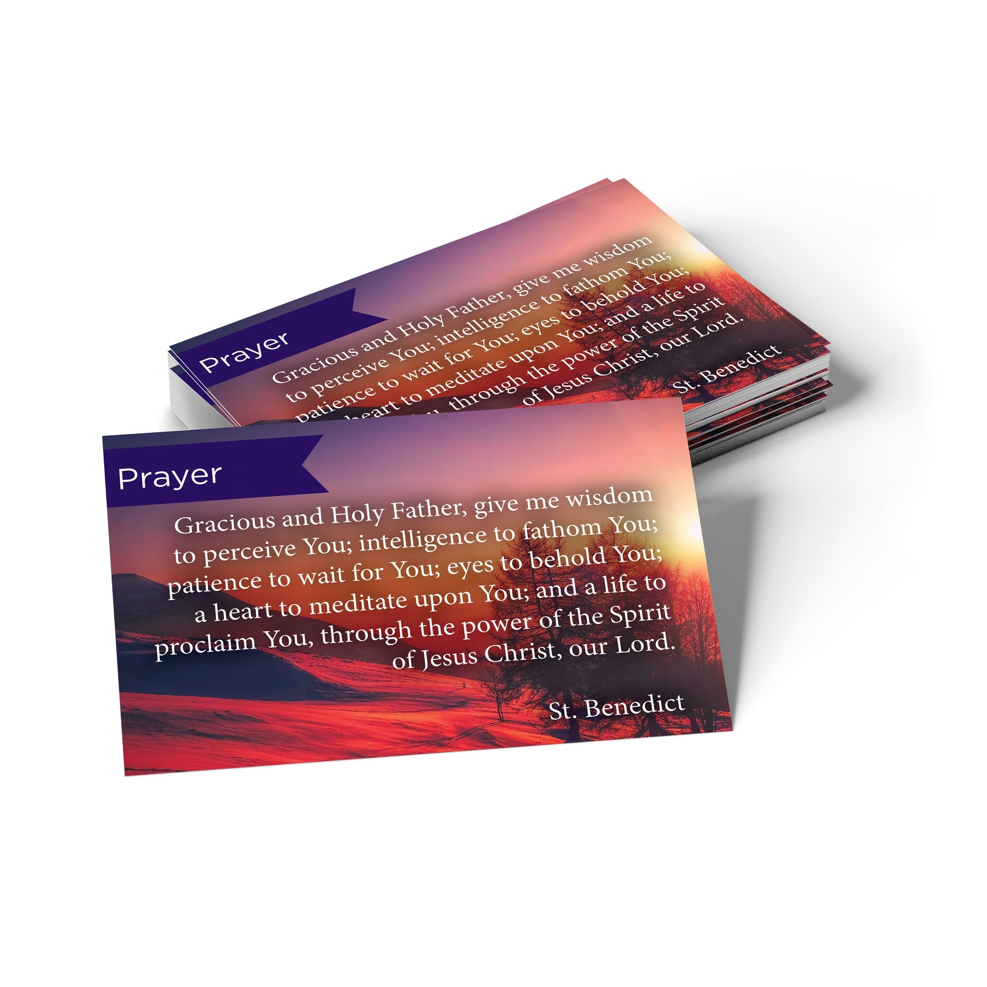 St. Benedict Prayer - Scripture Cards, Pass Along - Pack 25