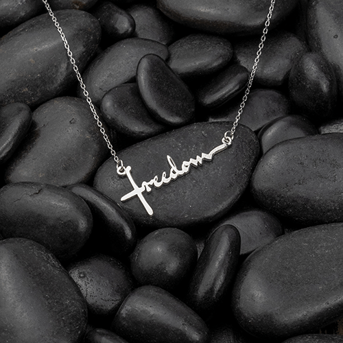 Tiny Words Trust Necklace | Little Layers Collection - Little Words Project