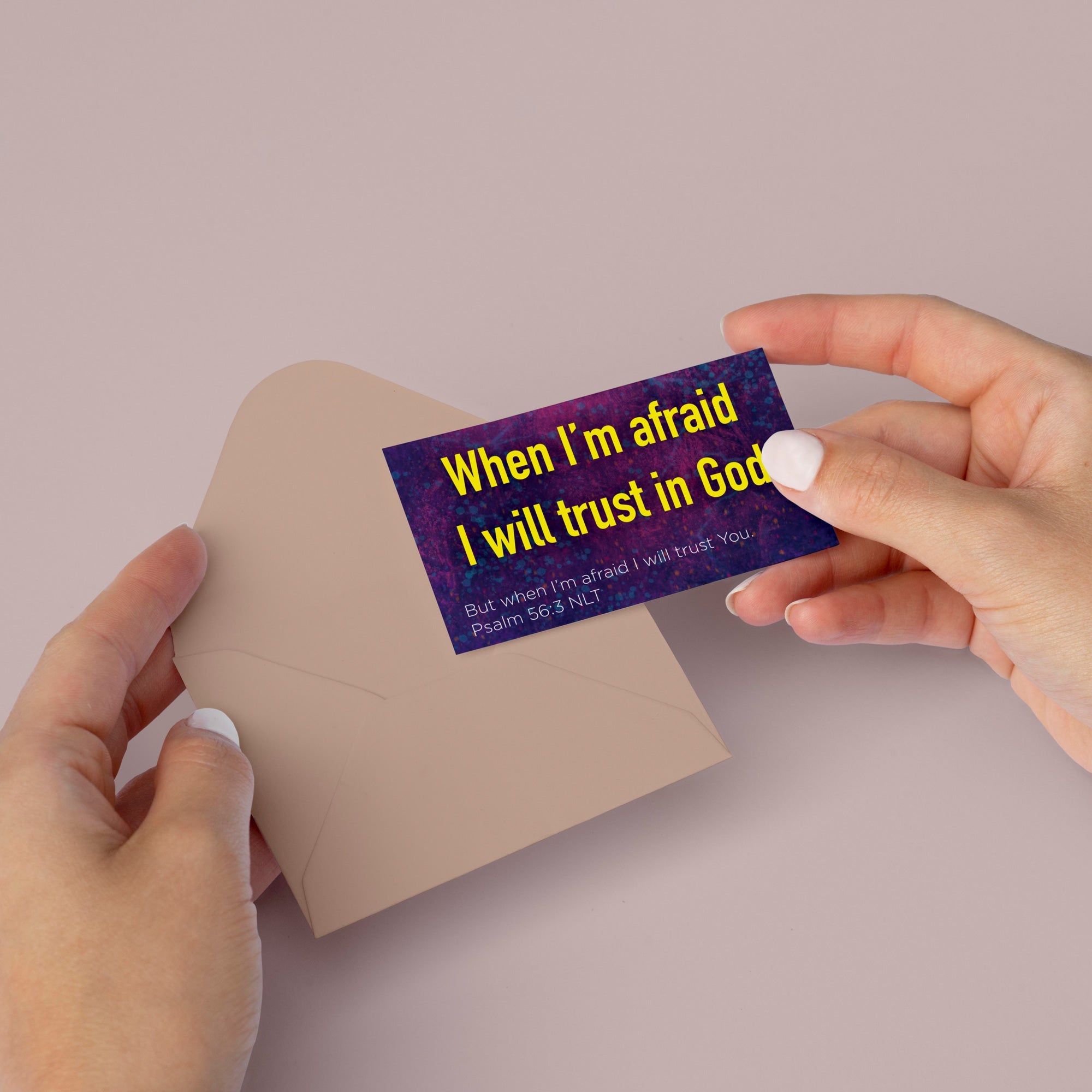 Children's Pass Along Scripture Cards - When I'm Afraid I Trust in God, Pack of 25