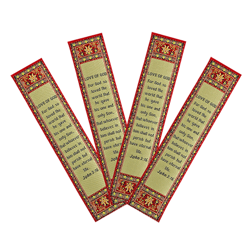 Love of God fabric bible verse bookmark pack of 4 - all 4 scripture bookmarks