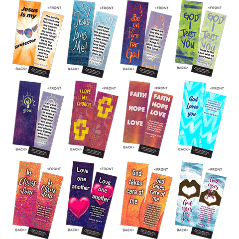 Children's Memory Verse Bookmarks, Variety Pack of 60 - Assortment 2