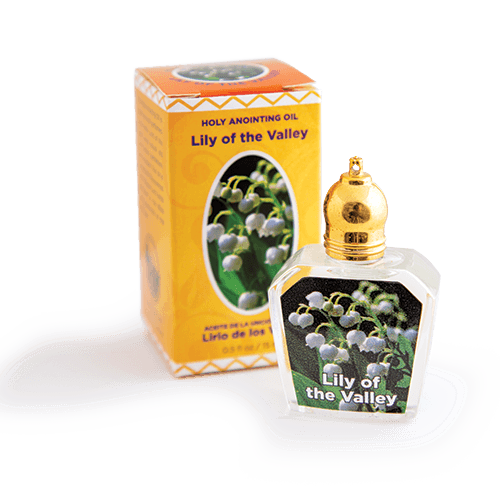 bottle of lily of the valley anointing oil with box