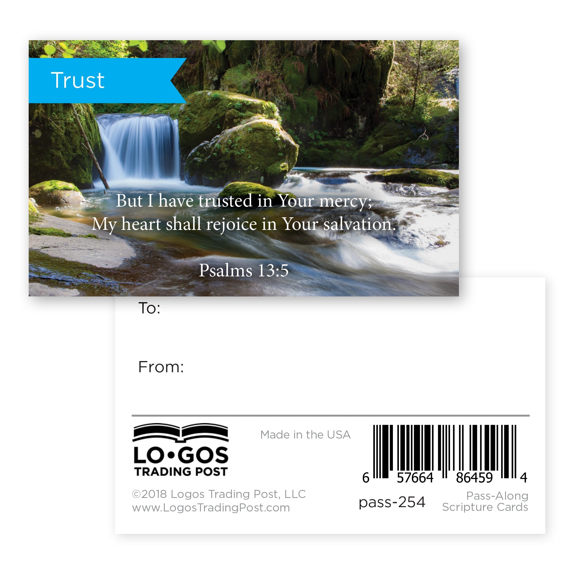 Pass Along Scripture Cards, Trust, Psalms 13:5, Pack 25