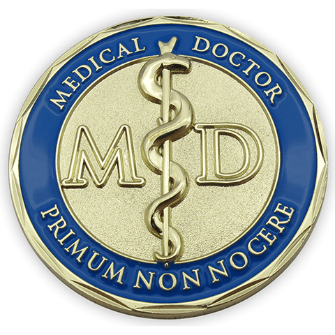 Medical Doctor Gold Plated Challenge Coin - Psalm 91