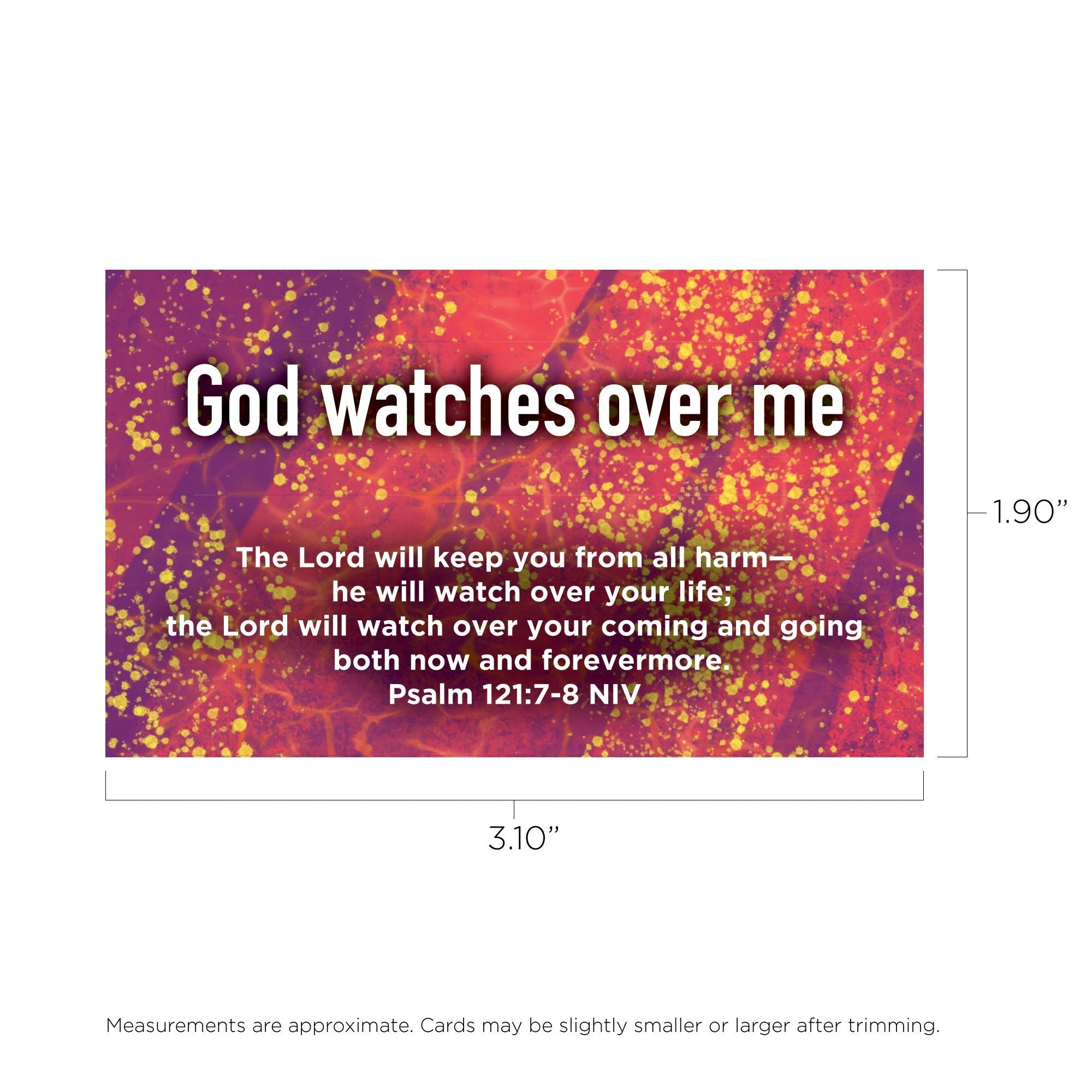 Children and Youth, Pass Along Scripture Cards, God Watches Over Me, Psalm 121:7-8, Pack of 25