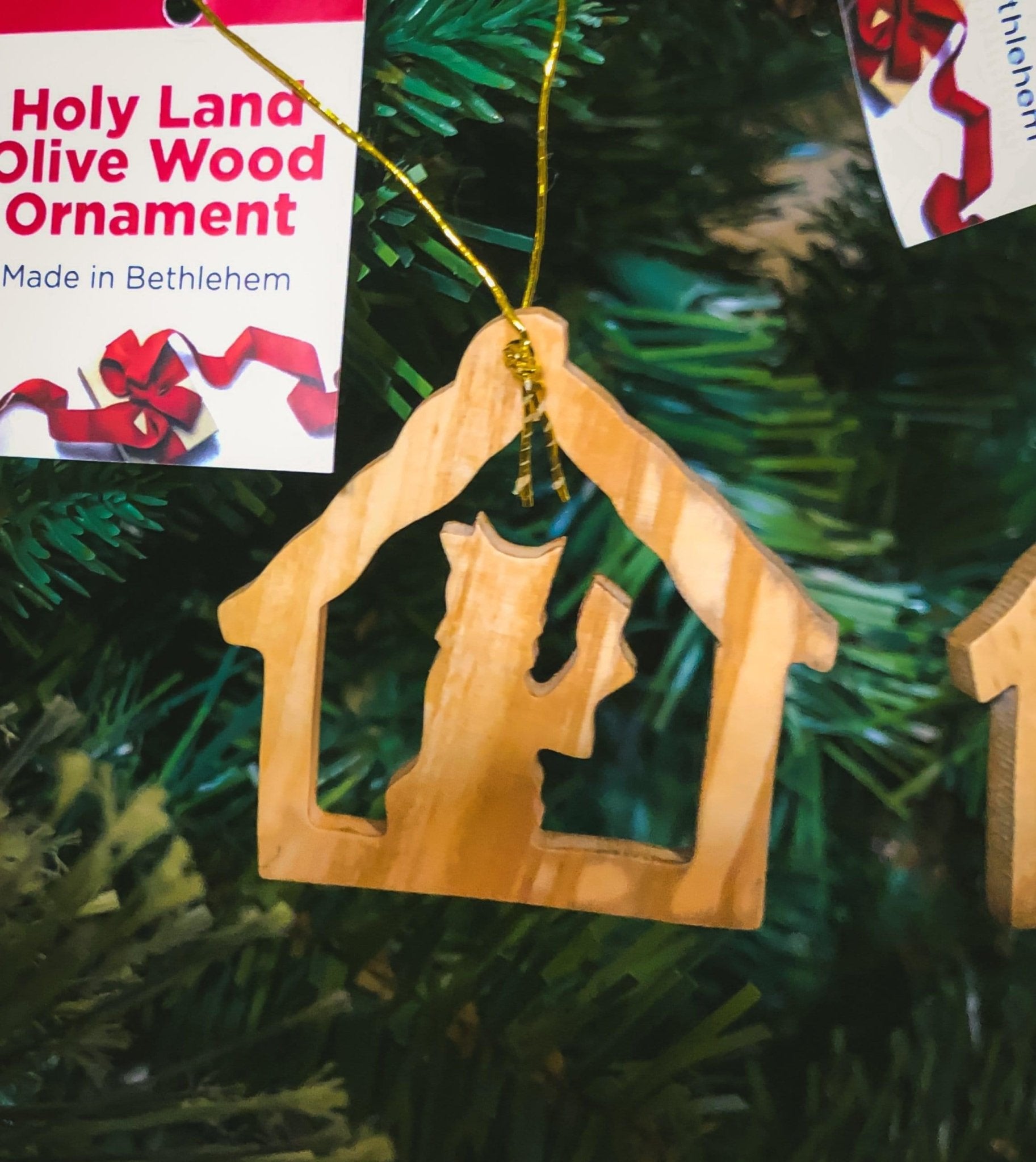 Holy Land Olive Wood Ornament - Value Pack of All 6 - Logos Trading Post, Christian Gift