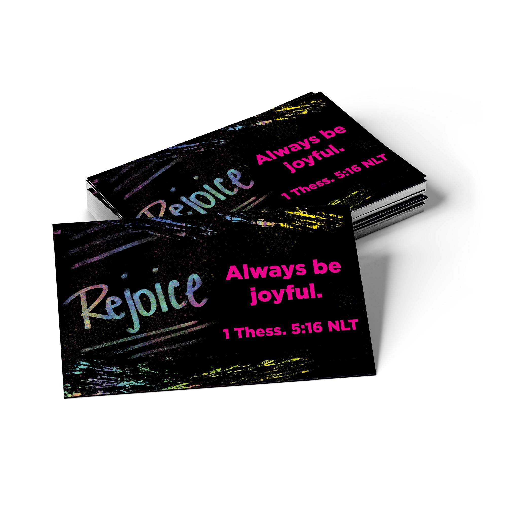 Children and Youth, Pass Along Scripture Cards, Rejoice, 1 Thessalonians 5:16, Pack of 25