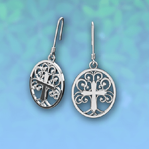 Logos Jewelry - Tree of Life, Sterling Silver Earrings