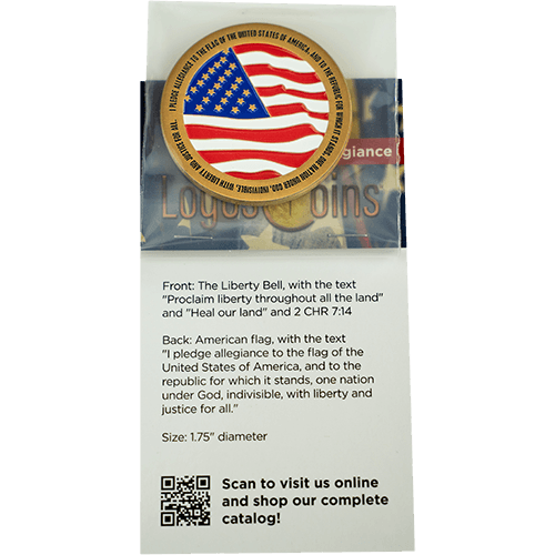 Pledge of Allegiance Antique Gold Plated Coin