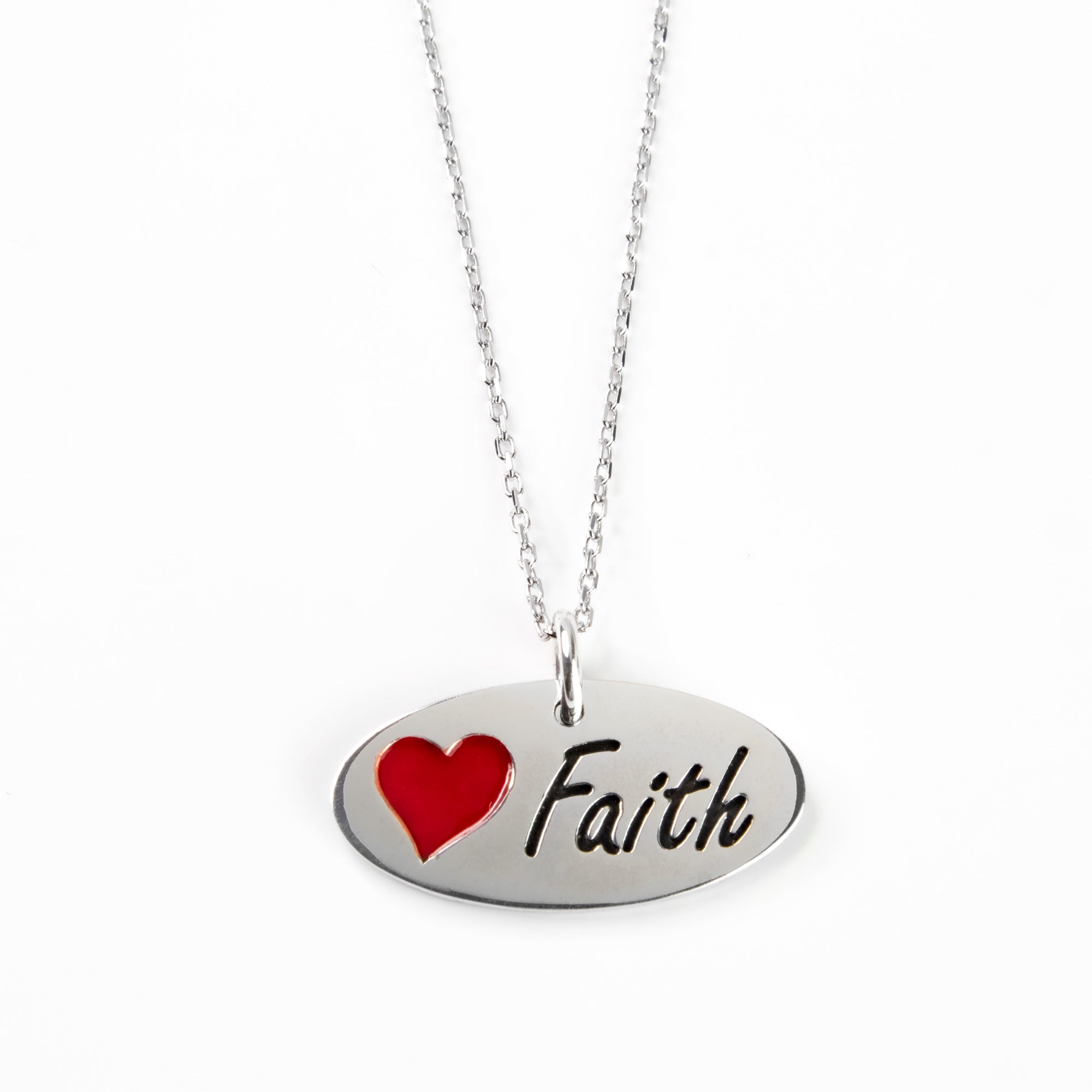 Written on my Heart - Faith Sterling Silver Pendant