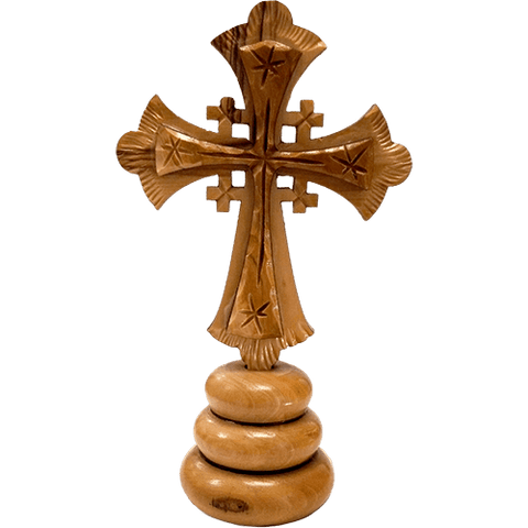 Jerusalem Cross Combo on Stand - Large front view