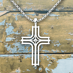 Radiant Cross Sterling Silver Necklace