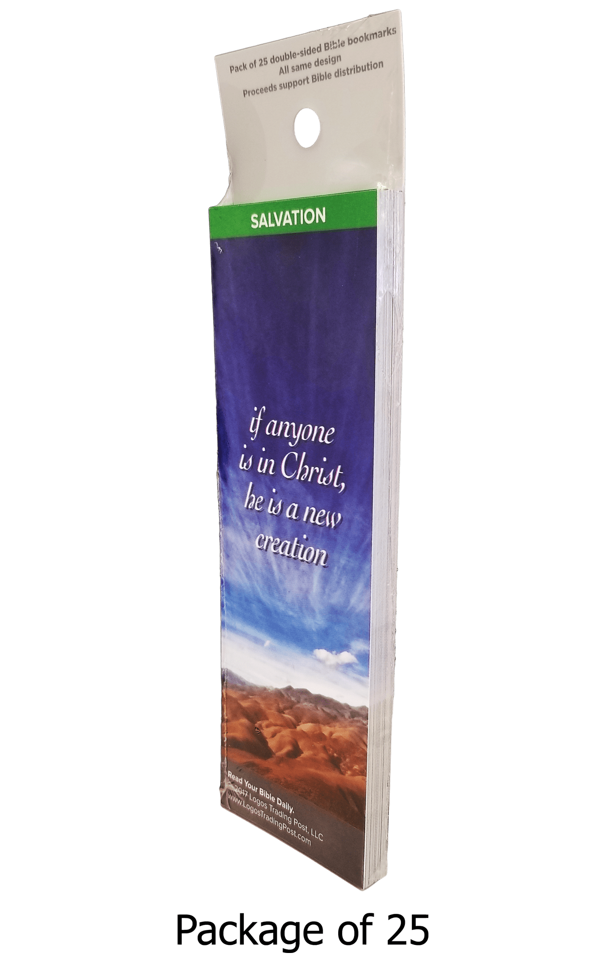 If Anyone if in Christ, He is a New Creation Bookmarks, Pack of 25 - Logos Trading Post, Christian Gift