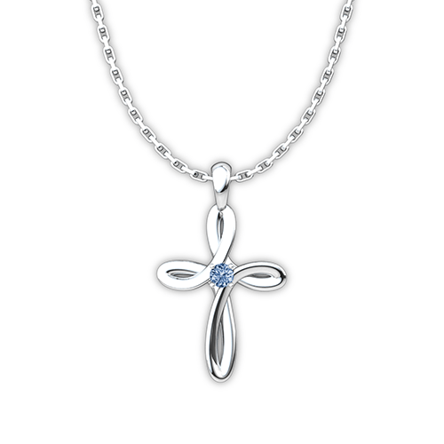 December birthstone sales cross necklace