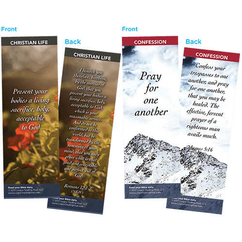 Bible Verse Bookmarks Variety Pack of 60 - Assortment 2