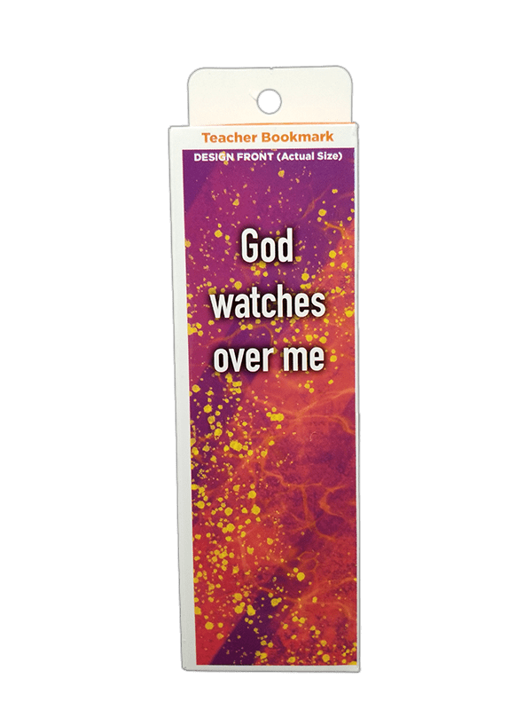 Children's Christian Bookmark, God Watches Over Me, Psalm 121:7-8 - Pack of 25 - Logos Trading Post, Christian Gift