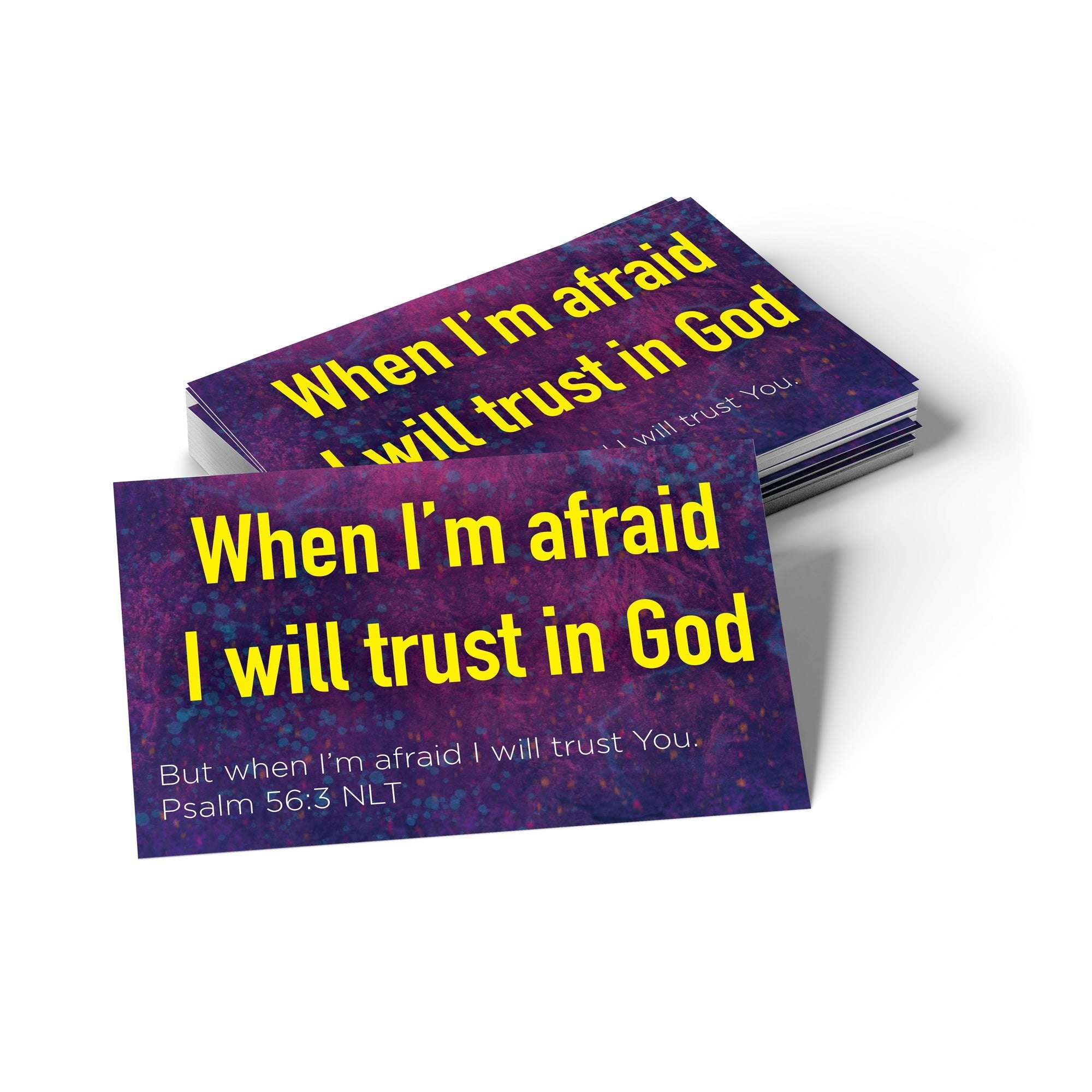 Children's Pass Along Scripture Cards - When I'm Afraid I Trust in God, Pack of 25