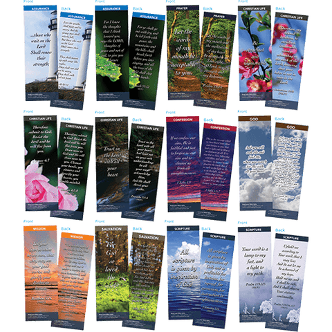 Bible Verse Bookmarks Variety Pack of 60 - Assortment 8